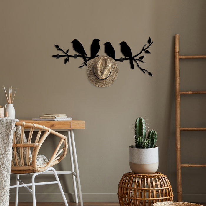 Wallity Sitting Birds Gancho de pared metálico negro Wallity Sitting Birds Gancho de pared metálico negro
